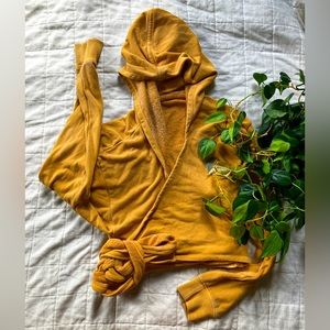 free people movement wrap hoodie in yellow